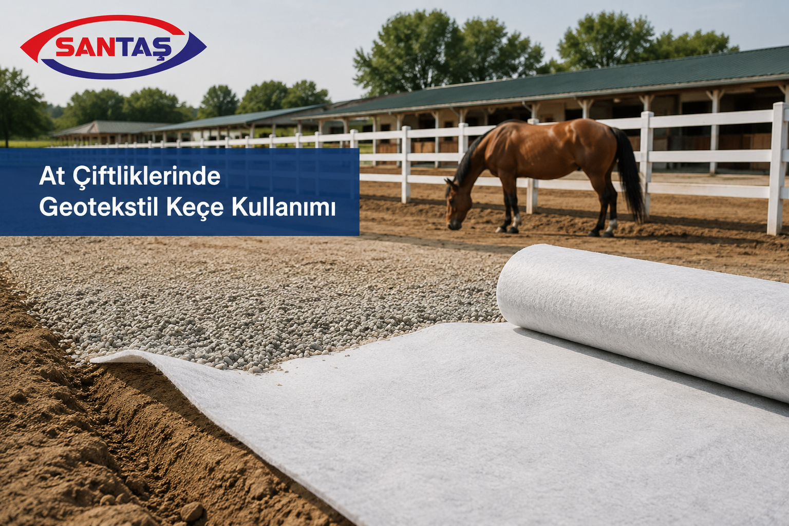 At Çiftliklerinde Geotekstil Keçe Kullanımı